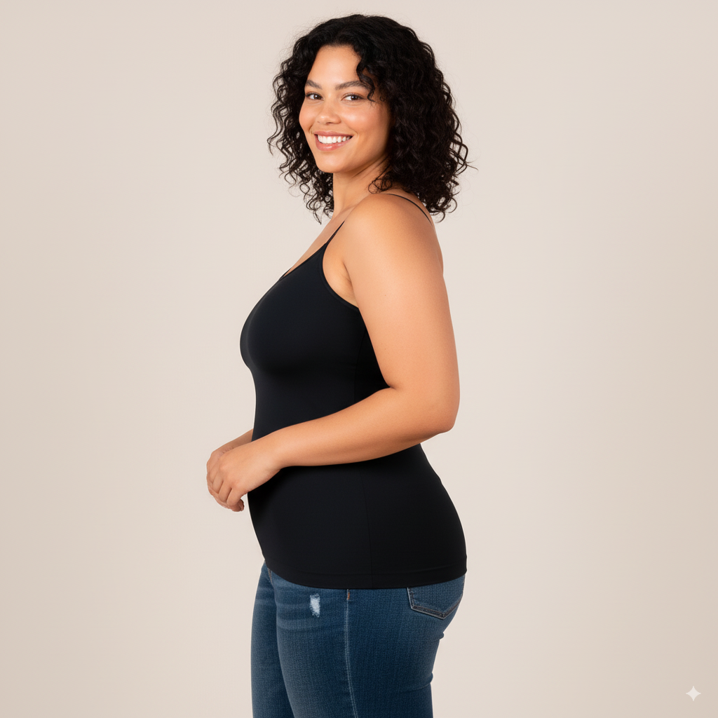 Vitae Camiseta de Soporte Suave Cuello Redondo