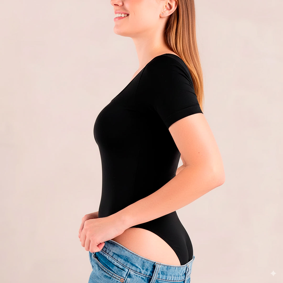Nuvia Body de Soporte Ligero con Manga Corta